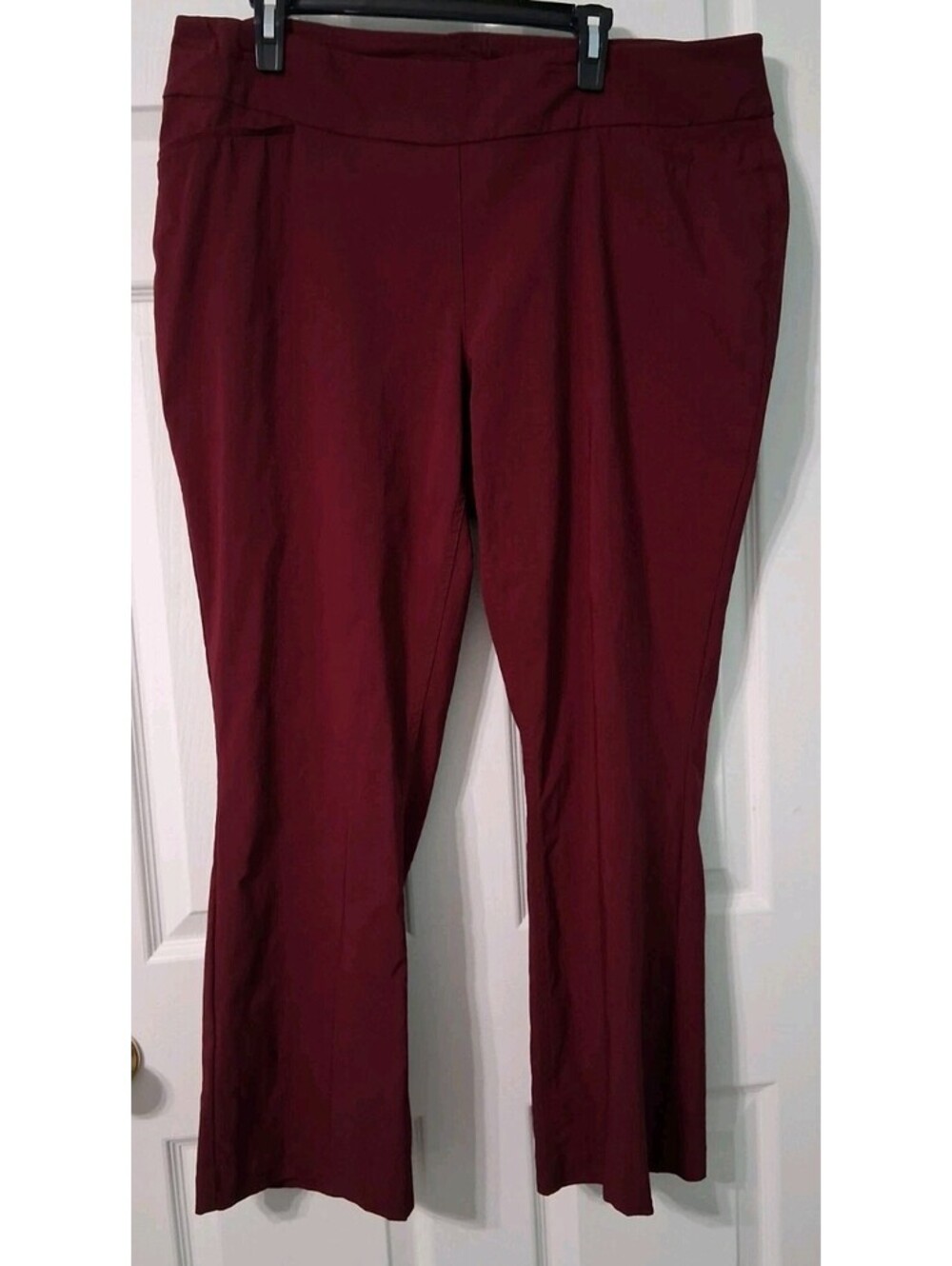 Westbound Women's Burgandy Curvy, Stretch Pants, 18W Short, EUC